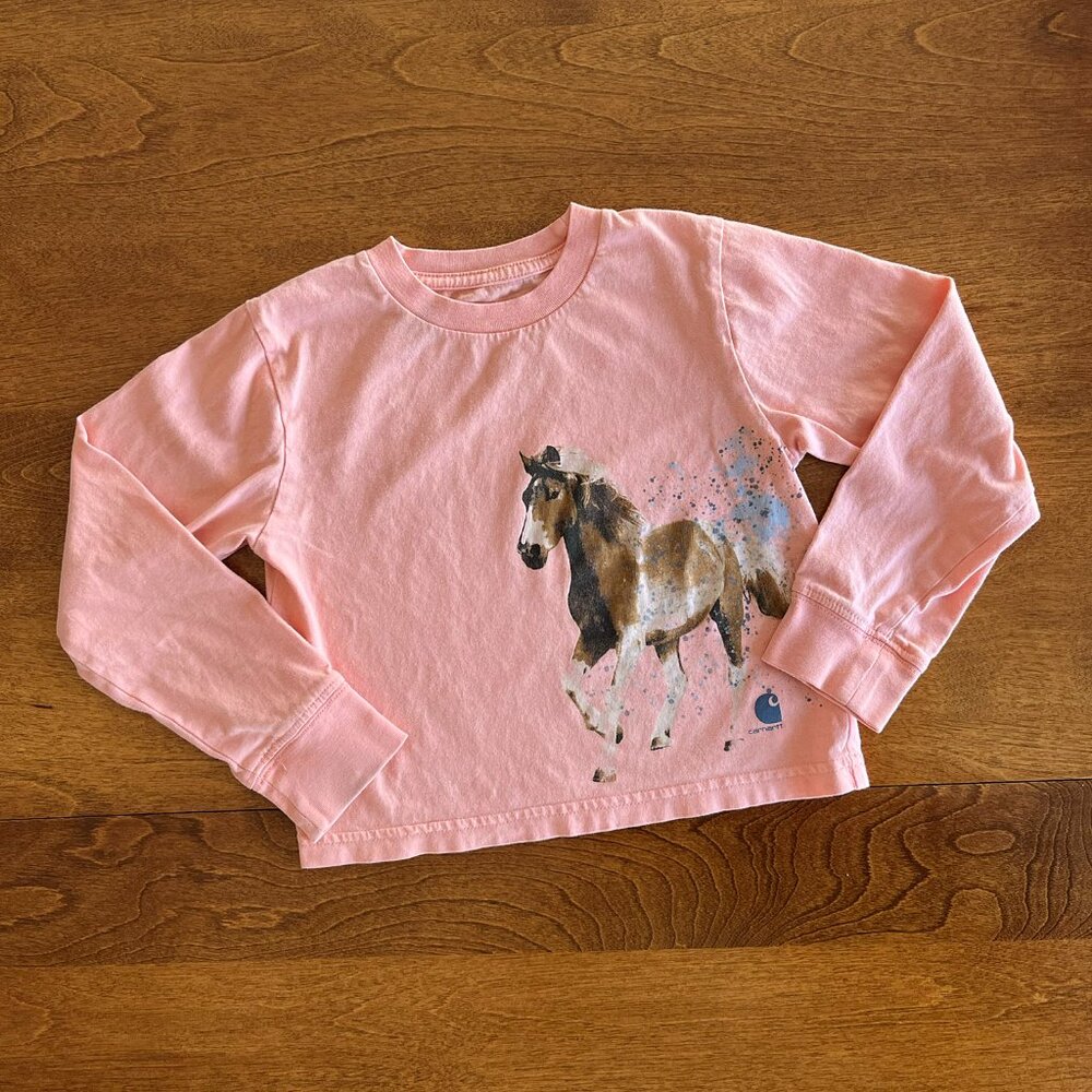Carhartt pink horse shirt 4T